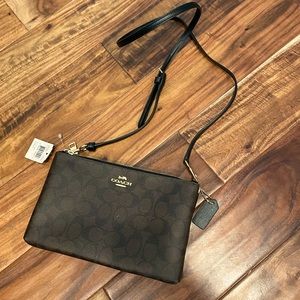 Coach Dual Print and Black Cross Body